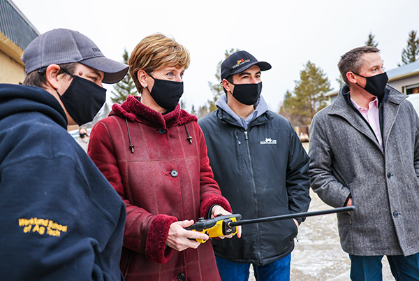 Federal and Provincial Ministers of Agriculture Tour Olds College Smart Farm