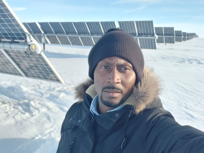 Dr. Semeton Amosu, who is a research associate and soil scientist with the Environmental Stewardship Applied Research department at OCCI.