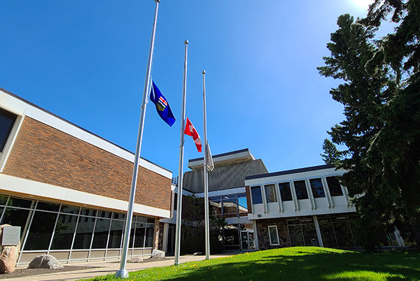 Flags Lowered On Campus
