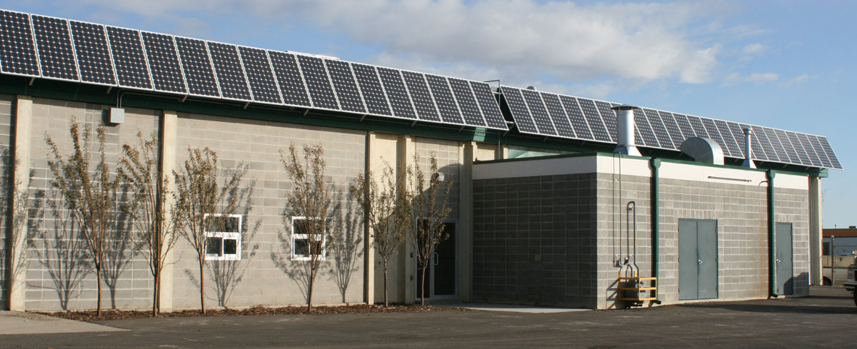 The Technology Access Centre for Livestock Production (TACLP) building on campus features 44 solar panels, which help reduce energy costs.